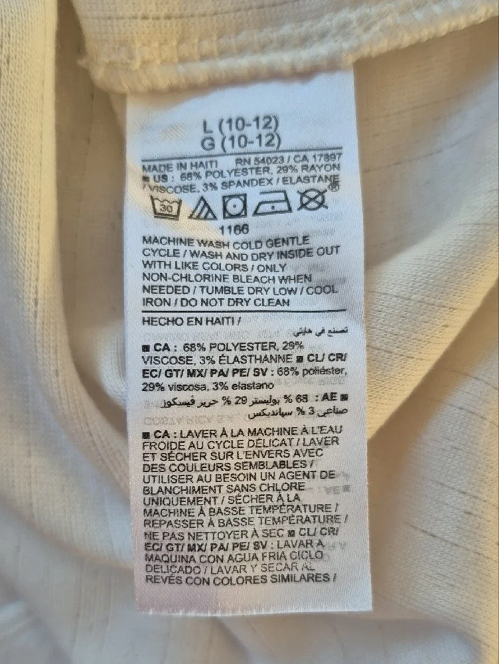 Old Navy Cream-color Ribbed Long-Sleeve Crewneck Tee